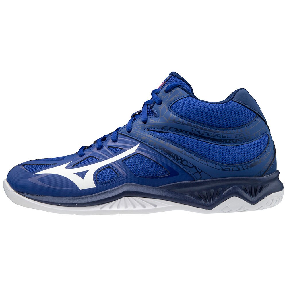 Tenis Para Voleibol Mizuno Thunder Blade 2 Mid Para Mujer Azules/Blancos/Rosas 5472861-HG